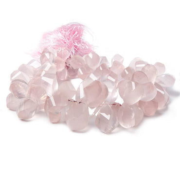 11x7-18x11mm Rose Quartz faceted twist beads 9 inch 70 pieces (ONLINE ORDER ONLY)