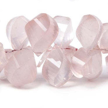 11x7-18x11mm Rose Quartz faceted twist beads 9 inch 70 pieces (ONLINE ORDER ONLY)