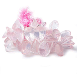 11x7-18x12mm Rose Quartz Pavilion Facet Pear Briolette 7.5 inch 46 Beads AAA (ONLINE ORDER ONLY)