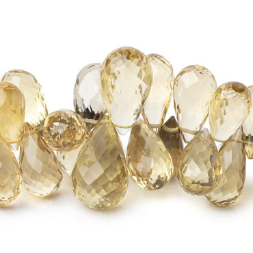 11x7-18x9mm Honey, Whiskey, & Lemon Quartz Faceted Tear Drops 7.5 inch 64 Beads (ONLINE ORDER ONLY)