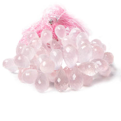 11x7-19x9mm Rose Quartz faceted tear drops 8.5 inch 77 pieces (ONLINE ORDER ONLY)