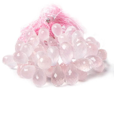 11x7-19x9mm Rose Quartz faceted tear drops 8.5 inch 77 pieces (ONLINE ORDER ONLY)