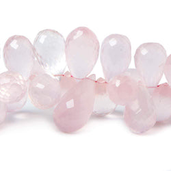 11x7-19x9mm Rose Quartz faceted tear drops 8.5 inch 77 pieces (ONLINE ORDER ONLY)