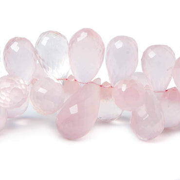 11x7-19x9mm Rose Quartz faceted tear drops 8.5 inch 77 pieces (ONLINE ORDER ONLY)