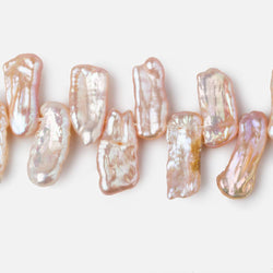 11x7-20x7mm Peach Top Drilled Biwa Freshwater Pearls 15 inch 75 pcs AA (ONLINE ORDER ONLY)