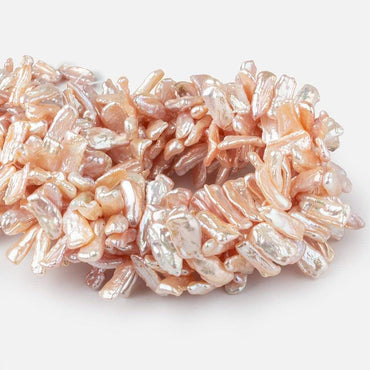 11x7-20x7mm Peach Top Drilled Biwa Freshwater Pearls 15 inch 75 pcs AA (ONLINE ORDER ONLY)