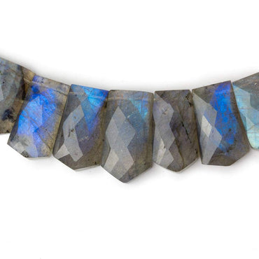 11x7-23x12mm Labradorite double drilled faceted fancy shape collar 40 beads (ONLINE ORDER ONLY)