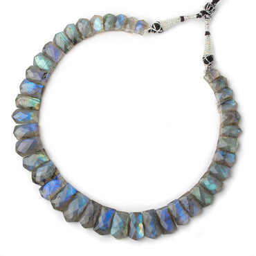 11x7-23x12mm Labradorite double drilled faceted fancy shape collar 40 beads (ONLINE ORDER ONLY)