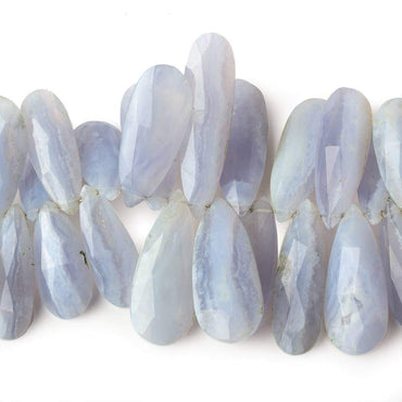 11x7-26x10mm Blue Lace Agate Faceted Pear Beads 8 inch 65 pieces (ONLINE ORDER ONLY)