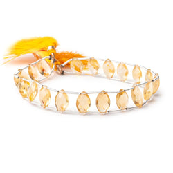 11x7mm Citrine Double Drilled Marquise Beads 7.5 inch 20 pieces AAA (ONLINE ORDER ONLY)