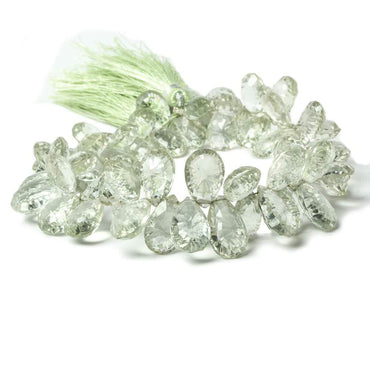 11x7-14x8mm Prasiolite Concave Faceted Pear Beads 8 inch 64 pieces AAA (ONLINE ORDER ONLY)