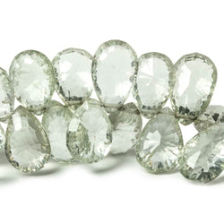 11x7-14x8mm Prasiolite Concave Faceted Pear Beads 8 inch 64 pieces AAA (ONLINE ORDER ONLY)