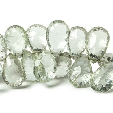 11x7-14x8mm Prasiolite Concave Faceted Pear Beads 8 inch 64 pieces AAA (ONLINE ORDER ONLY)