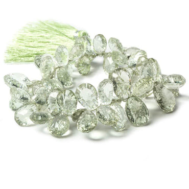 11x7-15x10mm Prasiolite Concave Faceted Pear Beads 8 inch 61 pieces AAA (ONLINE ORDER ONLY)