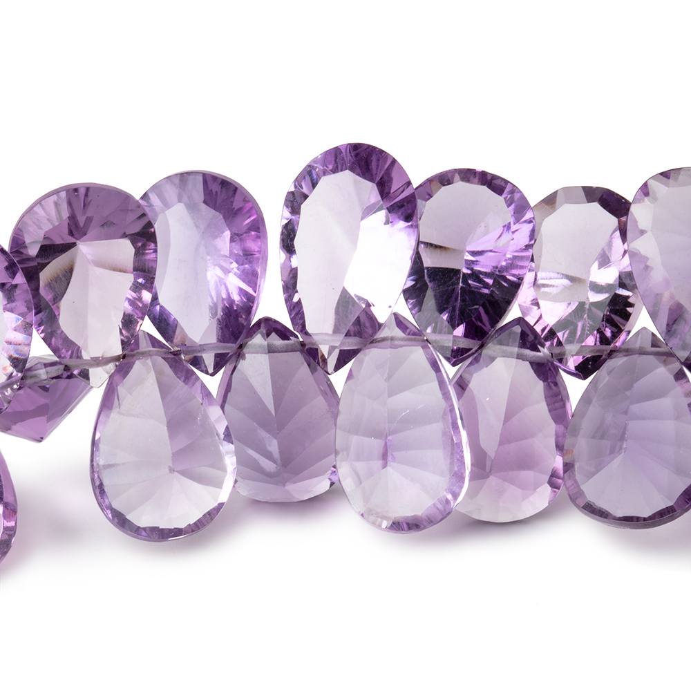 11x8-13x9mm Amethyst Pavilion Faceted Pear Beads 8 inch 54 pieces AAA (ONLINE ORDER ONLY)