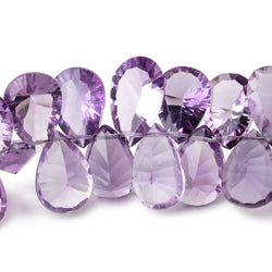 11x8-13x9mm Amethyst Pavilion Faceted Pear Beads 8 inch 54 pieces AAA (ONLINE ORDER ONLY)