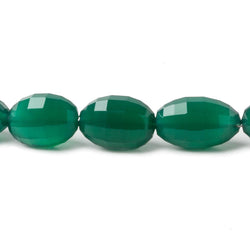 11x8-14x8mm Green Onyx checkerboard faceted ovals 16 inch 34 beads (ONLINE ORDER ONLY)