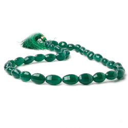 11x8-14x8mm Green Onyx checkerboard faceted ovals 16 inch 34 beads (ONLINE ORDER ONLY)