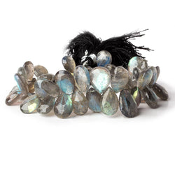11x8-14x8mm Labradorite Faceted Pear Beads 8 inch 49 pieces (ONLINE ORDER ONLY)