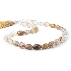 10x13-10x16mm Rutilated Quartz Faceted Nugget Beads 16 inch 27 pcs A Grade (ONLINE ORDER ONLY)