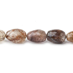 10x13-10x16mm Rutilated Quartz Faceted Nugget Beads 16 inch 27 pcs A Grade (ONLINE ORDER ONLY)