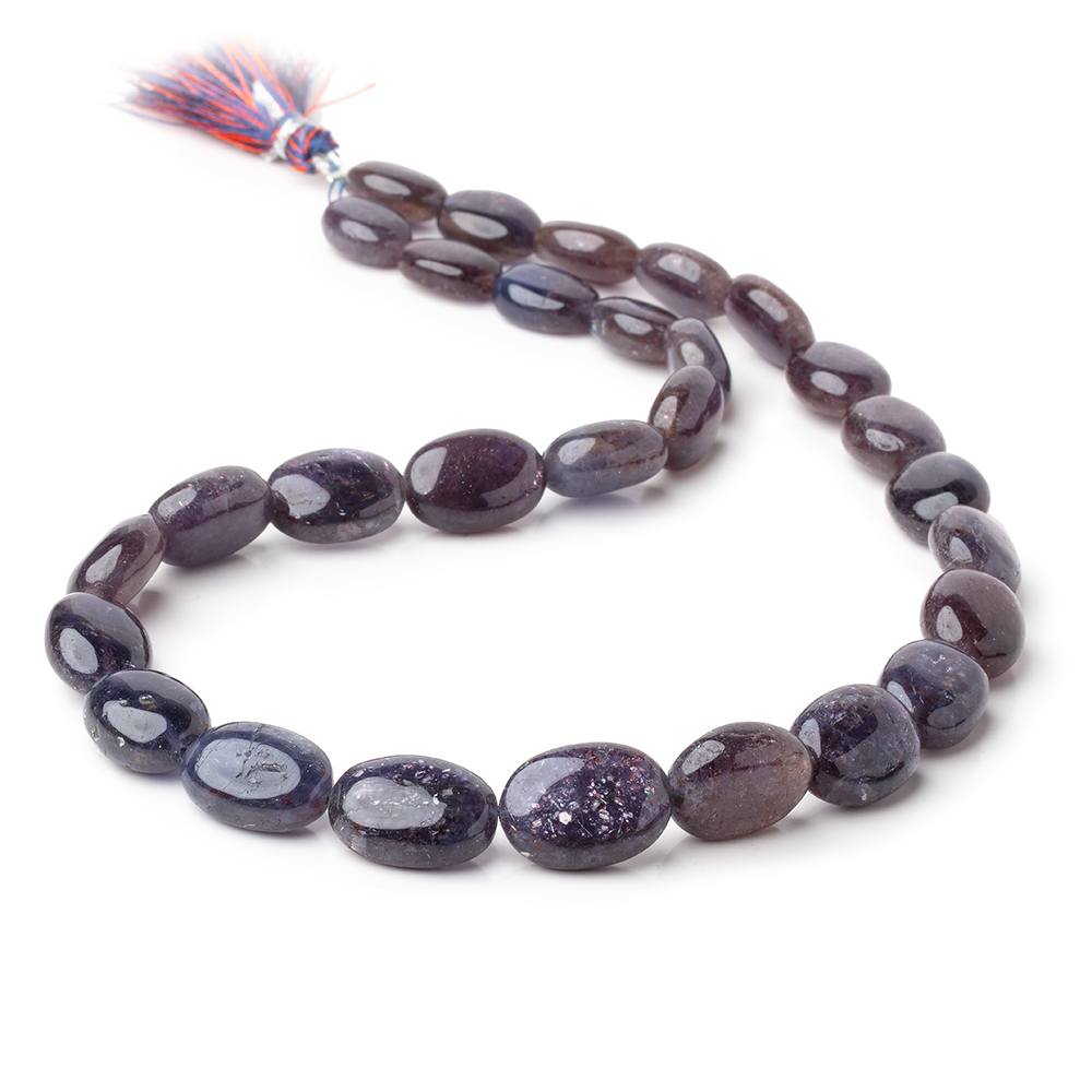 10x8-14x12mm Bloodshot Iolite-Sunstone Plain Oval Beads 16 inch 32 pieces (ONLINE ORDER ONLY)