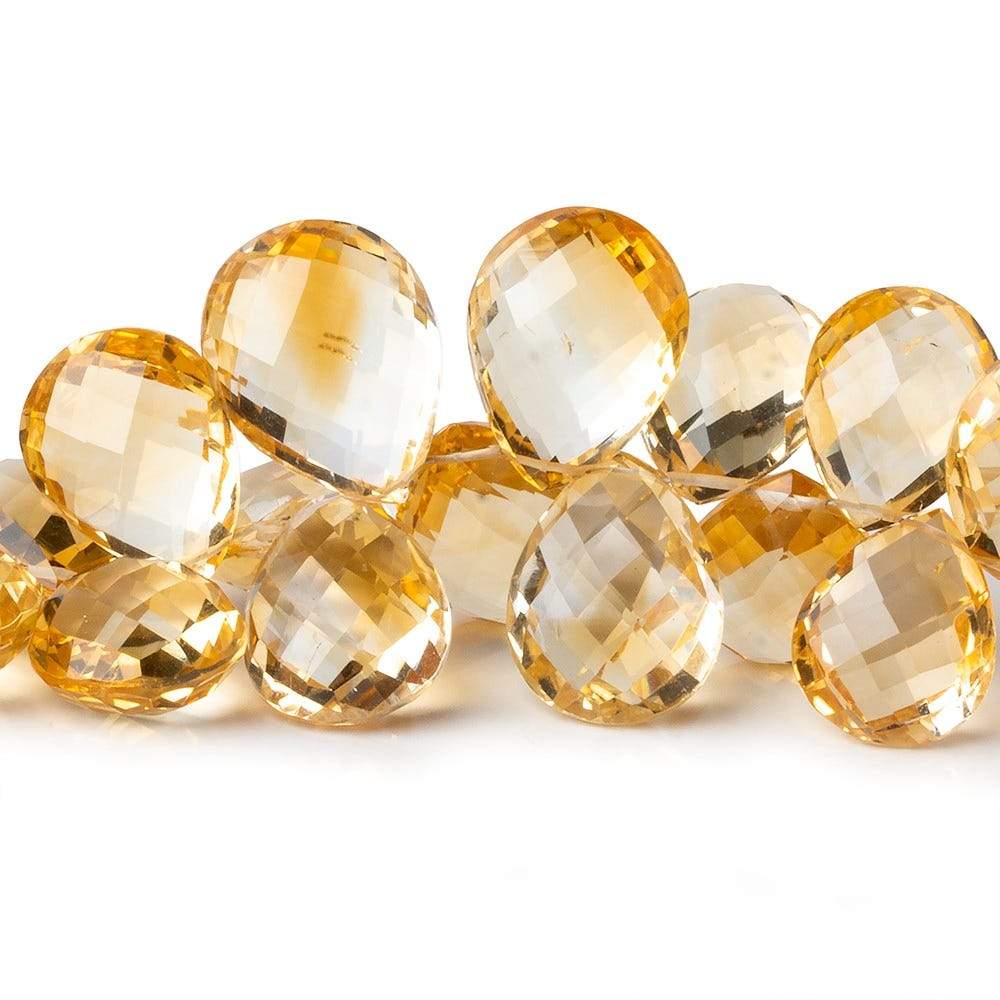 11x8-16x12mm Citrine Faceted Pear Briolette 8 inch 49 beads AAA+ (ONLINE ORDER ONLY)