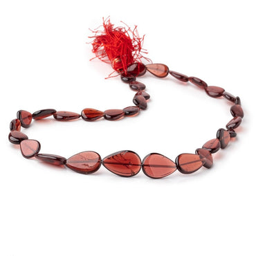 11x8-17x10mm Garnet Plain Pear Beads 15 inch 32 pieces (ONLINE ORDER ONLY)