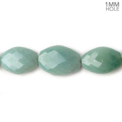 11x8-17x12mm Green Chalcedony faceted nugget 1mm large hole 18 inch 36 beads (ONLINE ORDER ONLY)