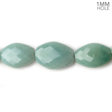 11x8-17x12mm Green Chalcedony faceted nugget 1mm large hole 18 inch 36 beads (ONLINE ORDER ONLY)