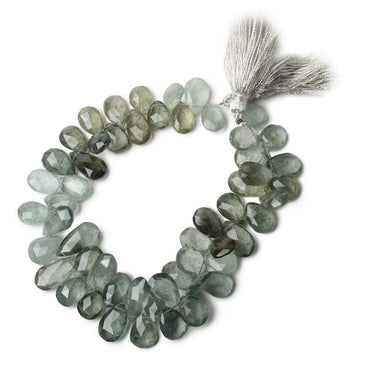 11x8-17x9mm Moss Aquamarine Faceted Pear Beads 8 inch 56 pieces (ONLINE ORDER ONLY)