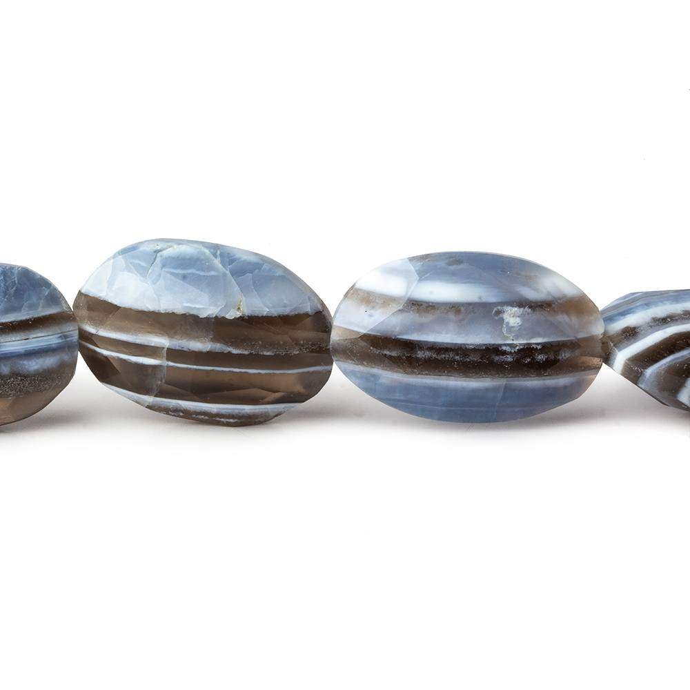 11x8-18x11mm Owyhee Natural Blue Opal faceted ovals 8 inch 10 beads (ONLINE ORDER ONLY)