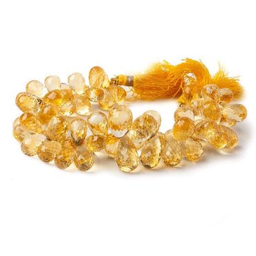 11x8-18x9mm Citrine Faceted Tear Drop Beads 8.5 inch 66 beads AAA Grade (ONLINE ORDER ONLY)