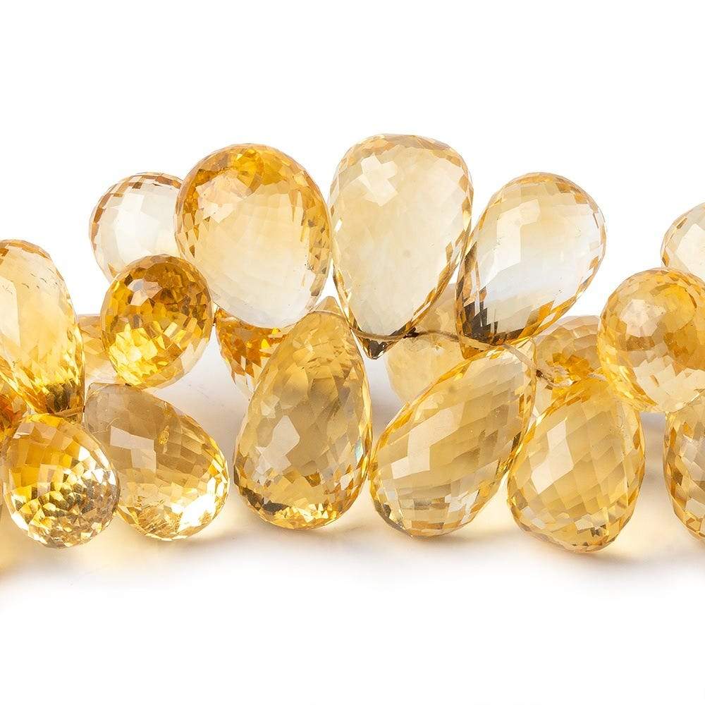 11x8-18x9mm Citrine Faceted Tear Drop Beads 8.5 inch 66 beads AAA Grade (ONLINE ORDER ONLY)