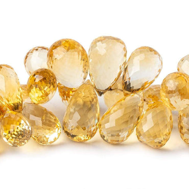 11x8-18x9mm Citrine Faceted Tear Drop Beads 8.5 inch 66 beads AAA Grade (ONLINE ORDER ONLY)