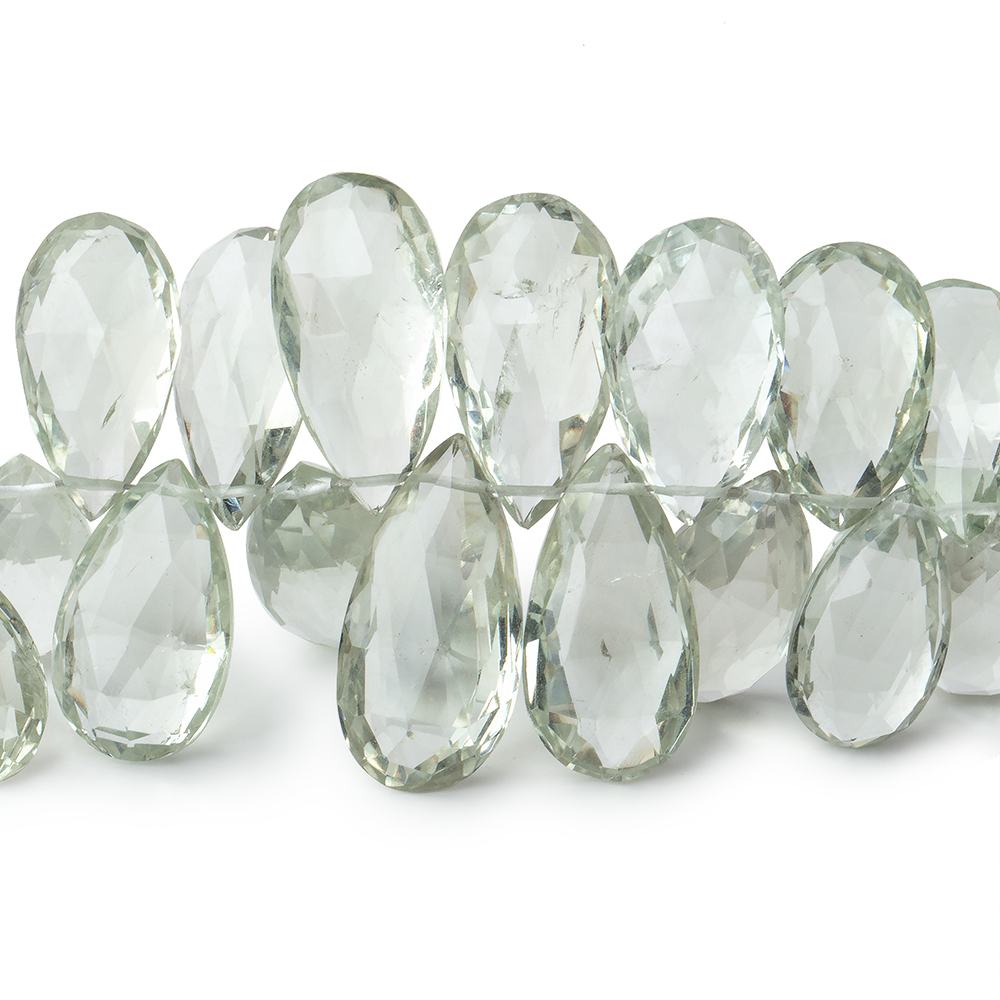 11x8-20x10mm Prasiolite Faceted Pear Beads 8 inch 50 pieces AAA (ONLINE ORDER ONLY)