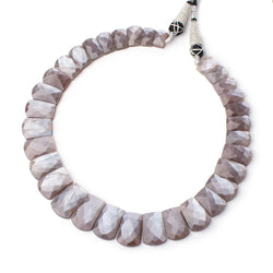 11x8-21x14mm Chocolate Moonstone double drilled faceted collar 33 beads (ONLINE ORDER ONLY)