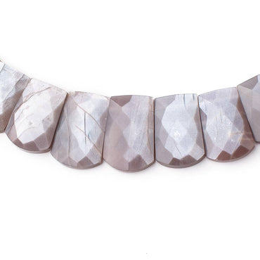 11x8-21x14mm Chocolate Moonstone double drilled faceted collar 33 beads (ONLINE ORDER ONLY)