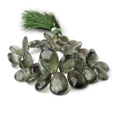 11x8-24x17mm Moss Aquamarine Faceted Pears 8 inch 40 Beads AAA (ONLINE ORDER ONLY)
