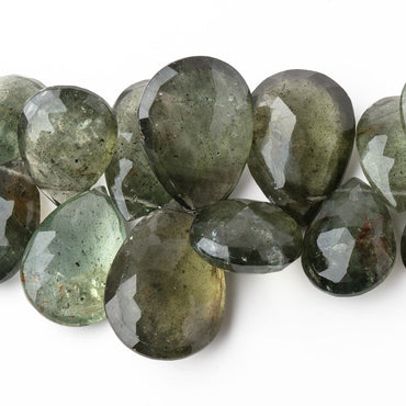 11x8-24x17mm Moss Aquamarine Faceted Pears 8 inch 40 Beads AAA (ONLINE ORDER ONLY)