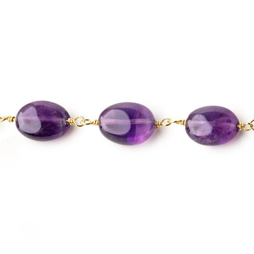 11x8mm Amethyst Plain Oval Vermeil Chain by the foot (ONLINE ORDER ONLY)