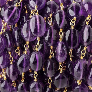 11x8mm Amethyst Plain Oval Vermeil Chain by the foot (ONLINE ORDER ONLY)
