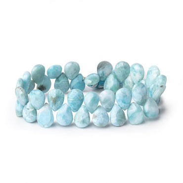 11x8mm Larimar Plain Pear Beads 7.5 inch 39 pieces AA (ONLINE ORDER ONLY)