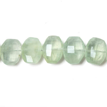 11x9-12.5x9mm Prehnite side drilled Faceted Cushion Beads 5.5 inch 16 pieces (ONLINE ORDER ONLY)