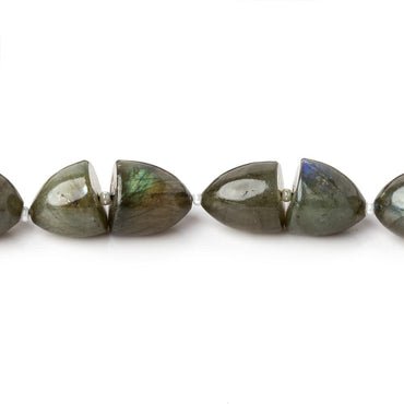 11x9-12x10mm Labradorite Center Drilled Fancy Shape beads 17 inches 18 pieces A (ONLINE ORDER ONLY)
