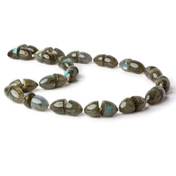 11x9-12x10mm Labradorite Center Drilled Fancy Shape beads 17 inches 18 pieces A (ONLINE ORDER ONLY)