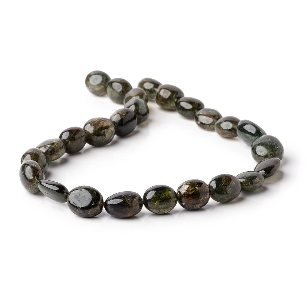 11x9-13x10mm Green Tourmaline Plain Nugget Beads 12.5 inch 25 pieces (ONLINE ORDER ONLY)