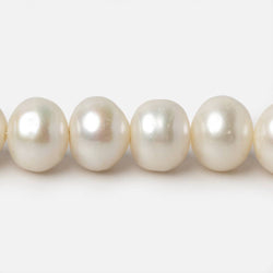11x9-13x10mm Off White Button Large Hole pearls 8 inch 20 pieces (ONLINE ORDER ONLY)