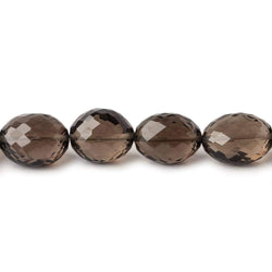 11x9-13x11mm Smoky Quartz Faceted Oval Beads 8 inch 16 pieces AA (ONLINE ORDER ONLY)