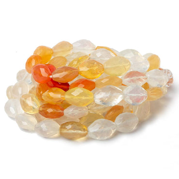 11x9-13x8mm Multi Color Fire Opal faceted nugget beads 16 inch 33 pieces AA (ONLINE ORDER ONLY)